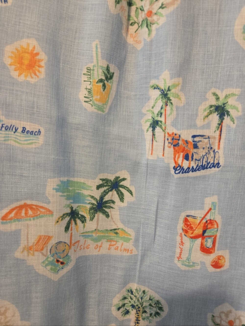 Crown & Ivy Sewing Down South Women's Blouse Top Shirt Sz. XL NWT Blue Resort - Picture 11 of 12